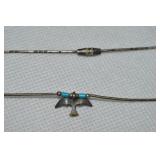 Vtg 925 Sterling Native American Bird Liquid