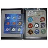 Interchangeable Gemstone Silvertone Necklaces