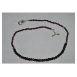 Peyote Bird 925 Sterling Faceted Ruby Strand