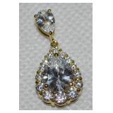 Stauer 925 Sterling Vermeil CZ Small Pendant