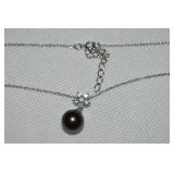Daniel Steiger 925 Sterling Black Pearl Pendant
