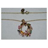 Stauer 925 Sterling Vermeil Multi Gemstone Pendant