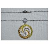 Danbury Mint Silvertone Pendant Necklace