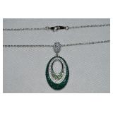 Danbury Mint Silvertone Pendant Necklace