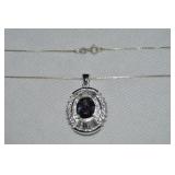 TC 925 Sterling Mystic Topaz Pendant Necklace