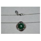 Lenox 925 Sterling Magnificent Malachite Pendant
