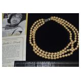 Franklin Mint Jackie Kennedy Pearls 3 Row Necklace