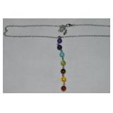 Adult Jewels Silvertone Multi Gemstone Pendant