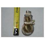 Vintage Duotone Snowman Brooch