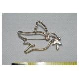 925 Sterling Dove w/ Olive Branch Brooch