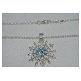 Lenox Silvertone Snowflake Pendant Necklace