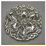 Vintage Silvertone Celtic Pictish Trinity Horse