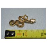 Vtg Sphinx Goldtone 20233 Coiled Snake Brooch