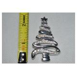 Vintage Silvertone Rhinestone Christmas Tree