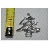 Shubes 925 Sterling Christmas Tree Brooch