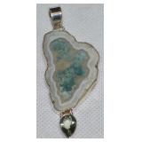 925 Sterling Amethyst Stalactite Pendant 2 7/8"L