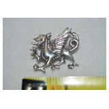 925 Sterling Dragon Brooch