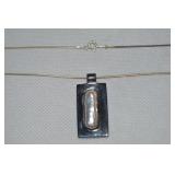 NF 925 Sterling Pearl Pendant Necklace 18"