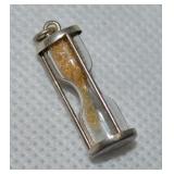 IBB 925 Sterling with Gold Dust Hourglass Pendant