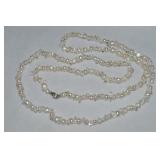 925 Sterling Clasp Pearl & Bead Strand Necklace