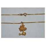 Danbury Mint Goldtone Peanuts Woodstock Pendant