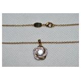 Danbury Mint Goldtone Pendant Necklace