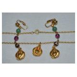 Alva Goldtone Chubby Bunny Rabbit Pendant