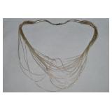 Rising Sun 925 Sterling Liquid Silver 20 Strand