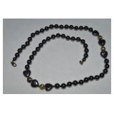 925 Sterling Vermeil Hematite Strand Necklace