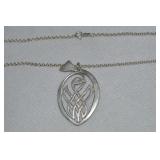 Rhiannon Evans 925 Sterling Celtic Bird Pendant
