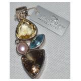 Starborn Creations 925 Sterling Citrine Blue Topaz