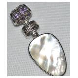 NF 925 Sterling Thai Mother of Pearl Amethyst