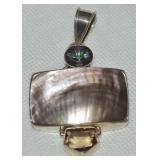 925 Sterling Mystic Topaz Mother of Pearl & Smoky