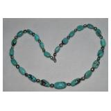 Danbury Mint 925 Sterling Turquoise Necklace 21"