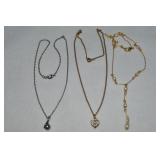 (3) Vintage Pearl Necklace w/ GW Black & Avon