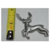 Vintage Silvertone Reindeer Brooch