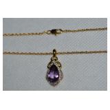 Danbury Mint Goldtone Pendant Necklace