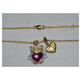 Danbury Mint Goldtone Never Forget Whooo Loves