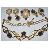 Vtg Barrera for Avon Goldtone Jewelry: Necklace,