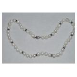 Danbury Mint Silvertone Pearl Strand Necklace