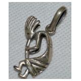 Vintage 925 Sterling Kokopelli Dancer Pendant