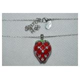 Lenox 925 Sterling Sugared Strawberry Pendant