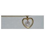 Danbury Mint Two Tone Snowflake Pendant Necklace