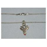 AJH 925 Sterling Rudolph the Red Nosed Reindeer