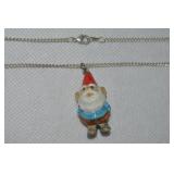 Little Critterz Skor Garden Gnome Pendant Necklace