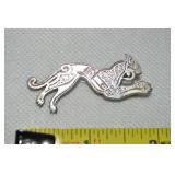 925 Sterling Celtic Mountain Lion/Cheetah Brooch