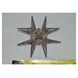 Antique 925 Sterling Maltese Cross Pendant/Brooch