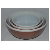 Vintage Pyrex 3pc Nesting Bowl Set w/ 402 403 404