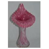 Vintage Cranberry Spatter Art Glass Jack in the