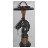 MCM Horse Bust Standing Ashtray/Smokers Stand